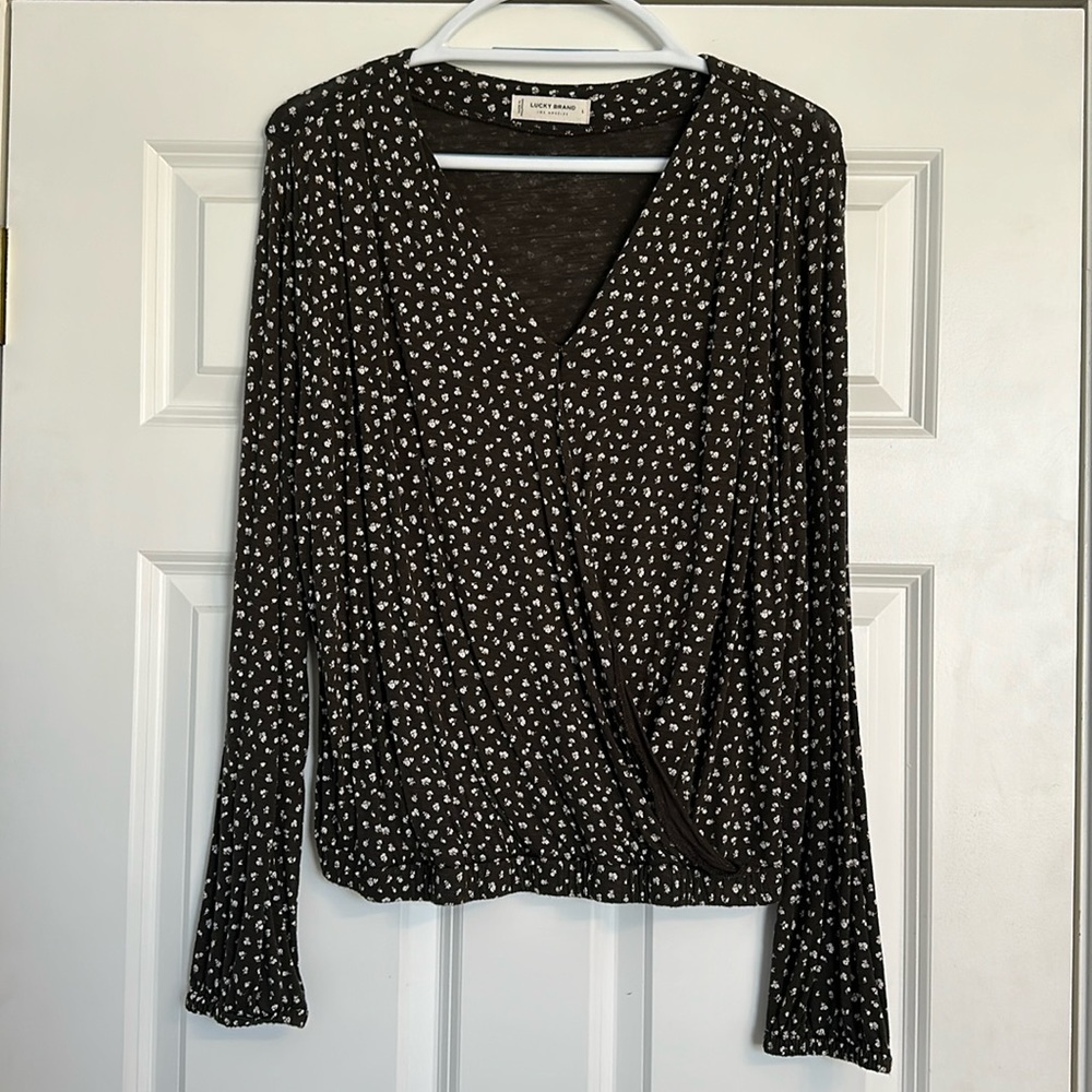 Lucky Brand front wrap blouse Large
